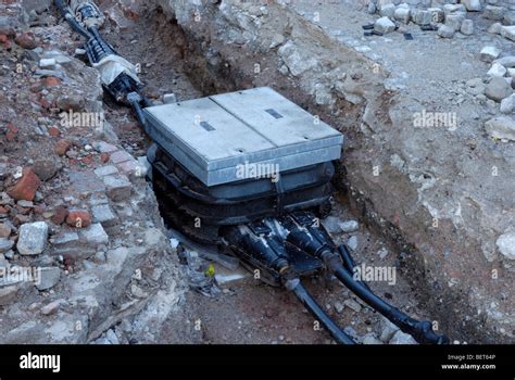 electric boxes on street|underground electrical boxes.